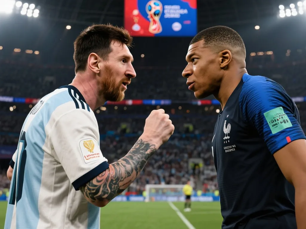 梅西与姆巴佩世界杯决赛对决